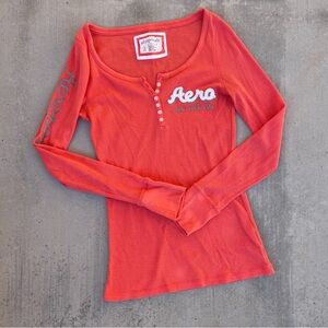 Aeropostale Henley Thermal Long Sleeve